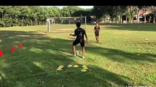 'Warmup, football workout,passing ball control,Drill with skill move technic'
