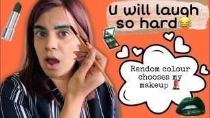 'RANDOM COLOR CHOOSES MY MAKEUP | BE PREPARED TO LAUGH.. |BEAUTY CHANNEL | MAKEOVERSBYMANIKAUR'