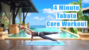 'Day 23 | Home Tabata Workout - 4 MINUTE TABATA CORE WORKOUT'