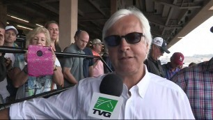 American Pharoah’s Del Mar workout 8/23/15 on TVG