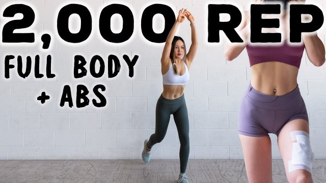 2000 REP Full Body & Abs Workout CHALLENGE for 2 Million Subscribers