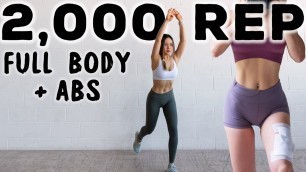 2000 REP Full Body & Abs Workout CHALLENGE for 2 Million Subscribers 