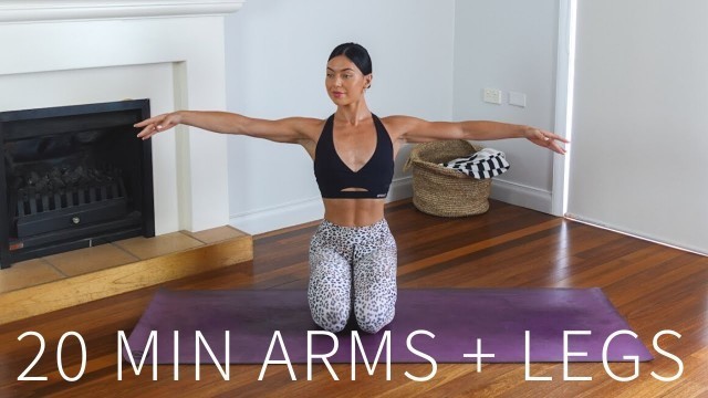'20 MIN ARMS & LEGS WORKOUT || At-Home Pilates (No Equipment)'