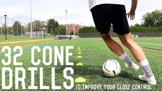 '32 Close Control Dribbling Cone Drills | Improve Your Close Control Dribbling'
