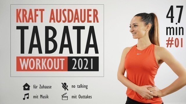 'TABATA WORKOUT KRAFT AUSDAUER 2021 / #01 / intensiv / mit Outtakes | Katja Seifried'
