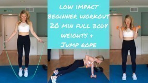 'Low Impact Beginner Workout at home Jumping Rope'