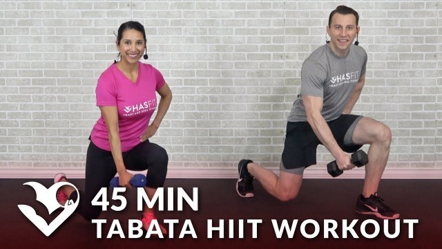 '45 Min Tabata HIIT Workouts for Weight Loss & Strength - Full Body Workout at Home with Weights'
