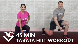 '45 Min Tabata HIIT Workouts for Weight Loss & Strength - Full Body Workout at Home with Weights'
