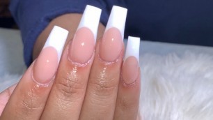 French Tip (All Acrylic) Nails | Beginner Friendly