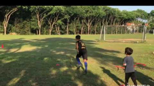 'football workout, fitness exercise,partner passing drills and free kick training'