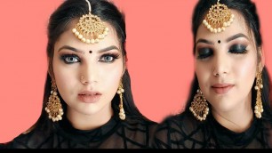 #trishaarya #partymakeuptutorial BLACK SMOKEY EYE MAKEUP TUTORIAL 
