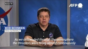 Astronaut describes noisy descent in SpaceX capsule