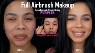 Full Face Airbrush Makeup GRWM Purples | IHEARTAIRBRUSH