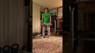 'Dumbbell crossover punch 15 reps alternating sides'