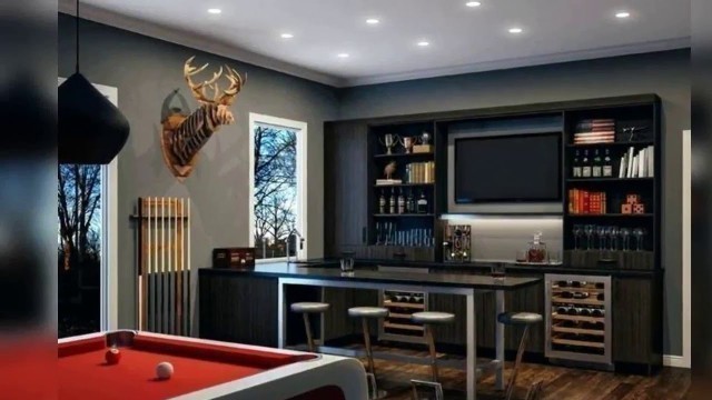 Home bar decorating accessories Sports bar memorabilia decor