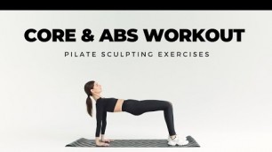 'Core & Ab Pilate Workout at Home | Beautiful Ab Sculpt Pilates Workout'