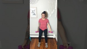 'Wall Sit with Dumbbell Crossover'