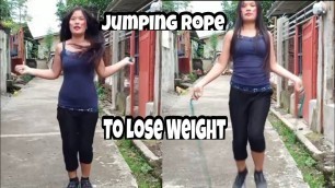 'EASY TO LOSE WEIGHT JUMPING  ROPE EXERCISE  | Arlene Cana'