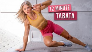 '12 MIN TABATA HIIT WORKOUT - Full Body Calorie Killer, No Equipment (HIIT IT HARDER DAY 27)'