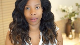 Loose Waves on Blown Out Natural Hair