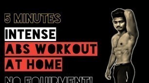 5 MINUTES SIX-PACK ABS WORKOUT | UPPER+LOWER ABS (NO EQUIPMENTS FULL BODYWEIGHT WORKOUT)