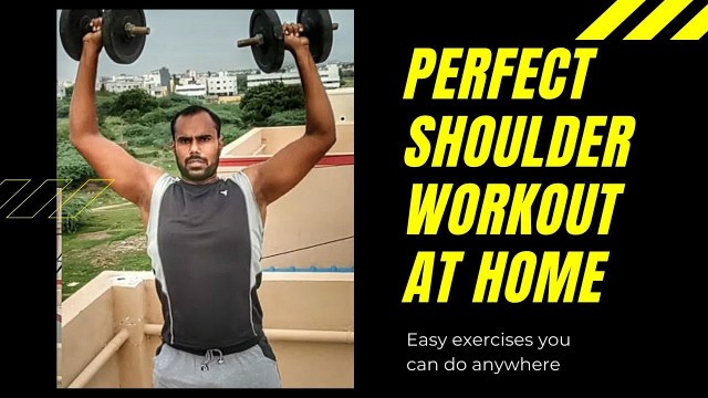 'PERFECT SHOULDER WORKOUT AT HOME | DUMBBELL ONLY | Dhinesh Police Fitness'