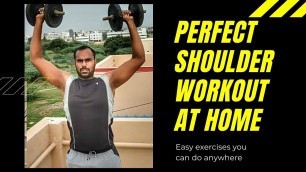 'PERFECT SHOULDER WORKOUT AT HOME | DUMBBELL ONLY | Dhinesh Police Fitness'