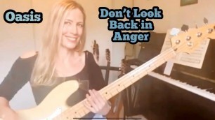 'Oasis - Don’t Look Back in Anger / Jessica Bass Guitar'