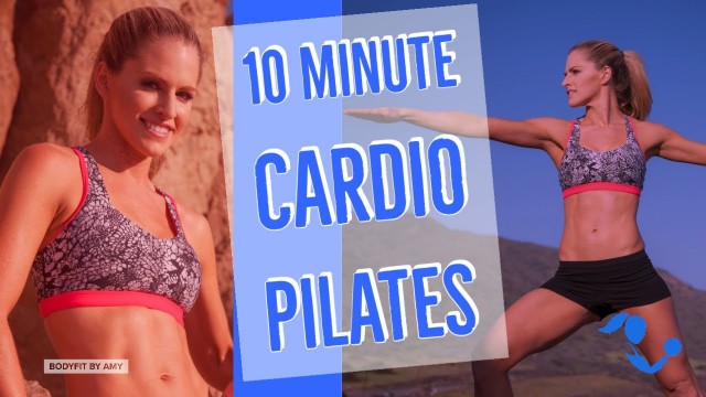 '10 Minute Cardio Pilates Workout----Standing No Equipment Cardio Barre for Fat Burning and Toning'