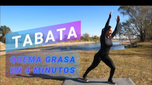'Cardio-Tabata. Quema grasa en 4 minutos, sin implementos. Desde cualquier lugar.'