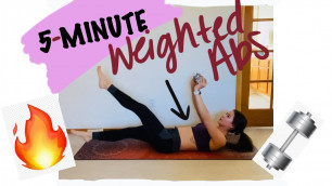 '5-min weighted abs workout (single dumbbell)'