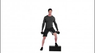 'Crossover Dumbbell Step Up Exercise'
