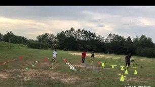 'football workout, partnet passing and finishing drills'
