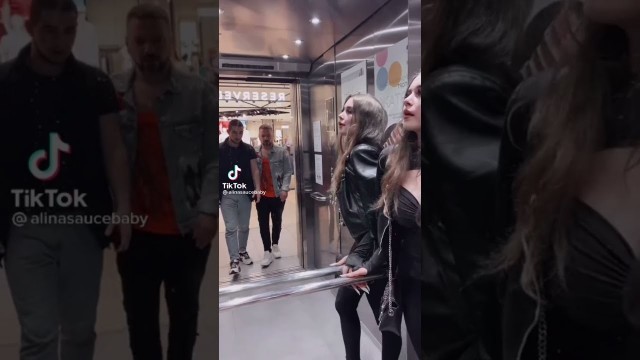 'American fitness girl elevator prank VIDEO funny reaction tiktok meme4K HD'