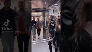 'American fitness girl elevator prank VIDEO funny reaction tiktok meme4K HD'