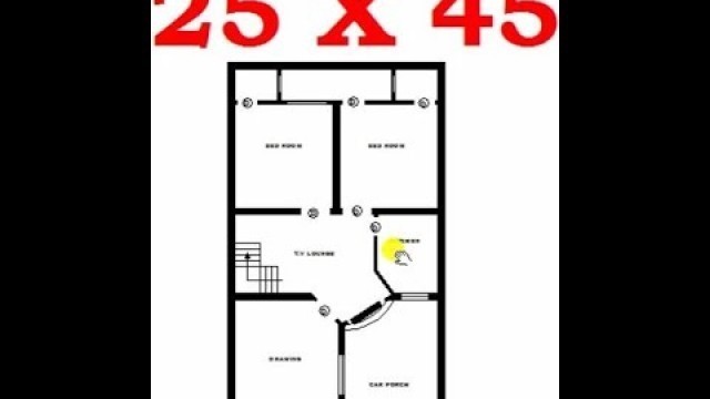 4.5 Marla Best House Plan, 25 x 45, Makan Ka Naksha, Fully Ventilated, Plot No 21 ساڈھےچار مرلہ