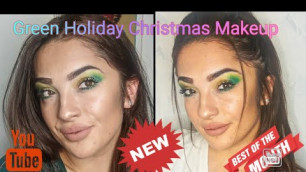 'Green Christmas Holiday Mekeup//Martina\'S Beauty Channel
