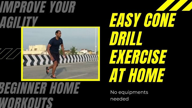 'Easy Cone drill exercise for beginners at home | Dhinesh Police Fitness'