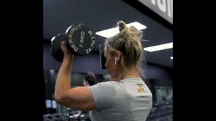 'Stephaine sanzo shoulder workout at Gym 