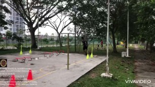 'Football fitness workout,juggling and groun move exercise'