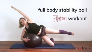 '40 Minute Pilates Workout with Exercise Ball'