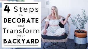 INTERIOR DESIGN | How to Decorate a Small Backyard on a Budget | House to Home