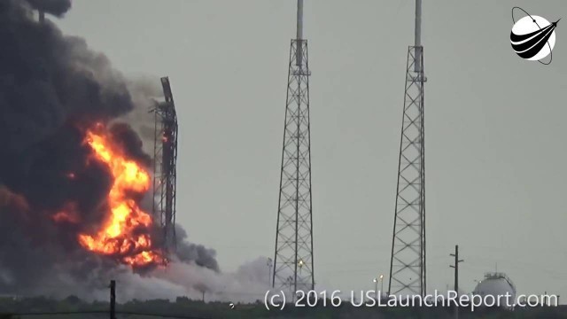 SpaceX explosion with synched sound- US Launch Report video