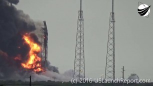 SpaceX explosion with synched sound- US Launch Report video