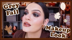 'Grey Smokey Eye Makeup Tutorial + trying JACLYN HILL Cosmetics for the first time'