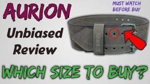 'Aurion Gym Belt Review/ Aurion Powerlifting Gym Belt / Aurion Belt / Aurion Gym Belt Size/ Gym Belt'
