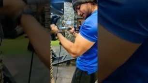 'Standing barbell cable curl #fitness #gym #shorts #motivation #youtube #fit #viral #bodybuilding'