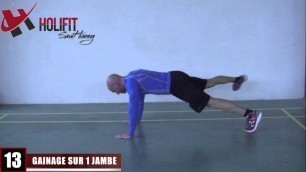 'Exercice fitness gainage sur 1 jambe'