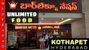 'Barbeque Nation Kothapet Hyderabad | Unlimited Food Buffet | Telugu Vlog'