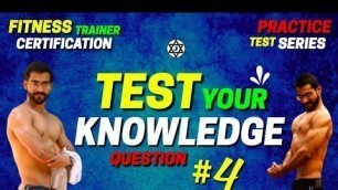 'Question 4 || Fitness Trainer Certification Exam Questions || Practice Test Series'
